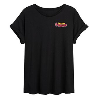 Juniors' Marvel The Amazing Spider-Man Logo Oversized Tee