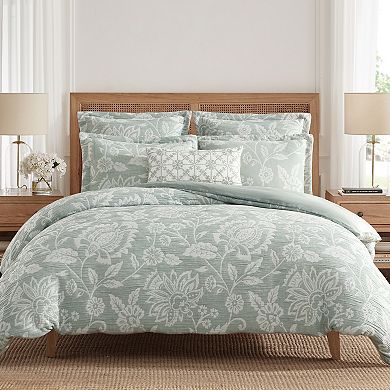 Levtex Home Sarrah Sage Embroidered Floral Indoor / Outdoor Decorative Pillow