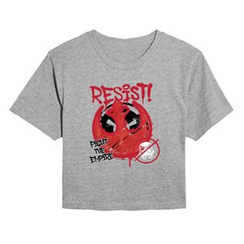 Juniors' Star Wars Rebel Alliance Resist! Cropped Tee