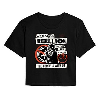 Juniors' Star Wars Join The Rebellion Cropped Tee