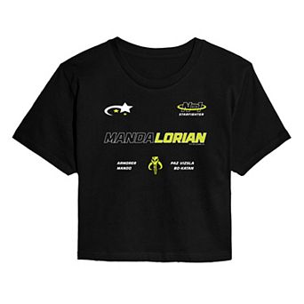 Juniors' Star Wars The Mandalorian Cropped Tee