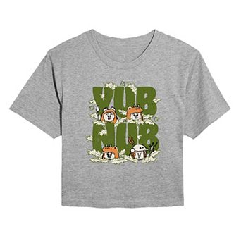 Juniors' Star Wars Ewok Yub Nub Cropped Tee