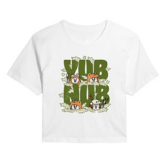 Juniors' Star Wars Ewok Yub Nub Cropped Tee