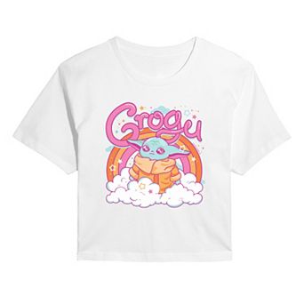 Juniors' Star Wars The Mandalorian Grogu Kawaii Graphic Tee