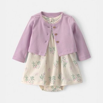 Baby Girl Carter's 2 pc Floral Long-Sleeve Dress Set