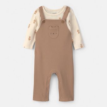 Baby Carter's 2 pc Bear Long-Sleeve Overall & Top Set