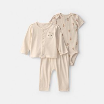 Baby & Toddler Carter's 3 pc Bear Cardigan, Bodysuit & Pant Set