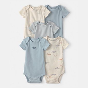 Baby Boy Carter's 5-Pack Whale Multipack Bodysuits