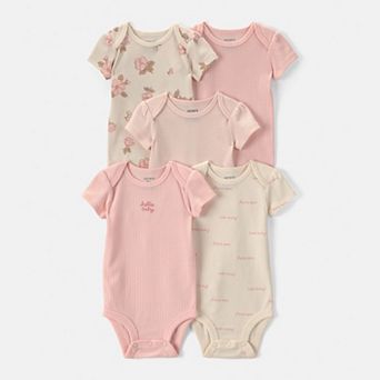 Baby Girl Carter's 5-Pack Floral Short Sleeve Bodysuits