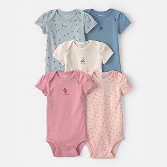 Baby Girl Carter's 5-Pack Fruit Short Sleeve Bodysuits