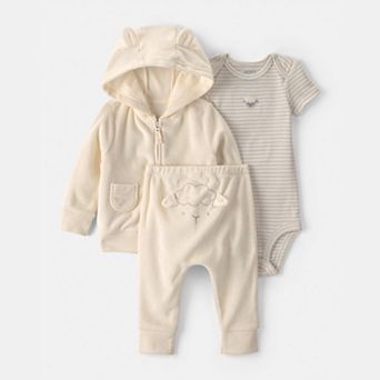 Baby Carter's 3 pc Hoodie, Bodysuit & Pants Set