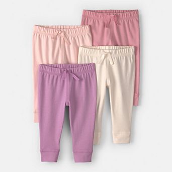 Baby Girl Carter's 4-Pack Pull-On Cotton Pants