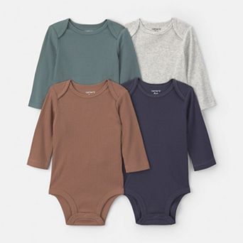 Baby Carter's 4-Pack Long-Sleeve Bodysuits