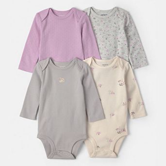 Baby Boy Carter's 4-Pack Long-Sleeve Bodysuits