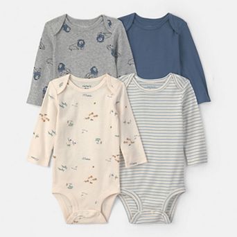 Baby Boy Carter's 4-Pack Long Sleeve Bodysuits