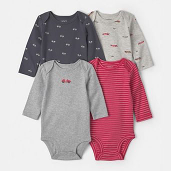 Baby Boy Carter's 4-Pack Long Sleeve Bodysuits