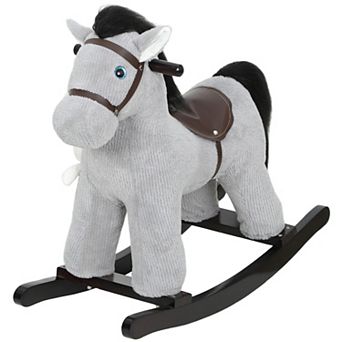Qaba Toddler Rocking Horse, Kids Ride on Toy with Realistic Sound