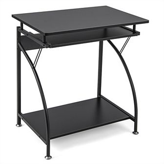 Costway 27.5" Laptop Table Computer Desk for Small Spaces with Pull-out Keyboard Tray