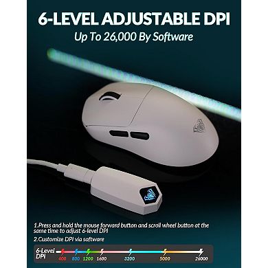 AULA SC800 Wireless Gaming Mouse, 37g, High-Precision Control, Instant Response, Programmable Button