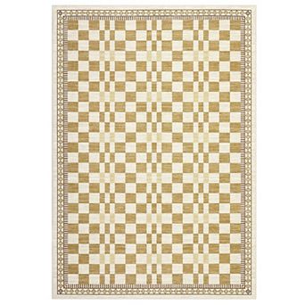 Checkered Machine Washable Rugs for Living Room Non Shedding Modern Geometric Indoor Carpet