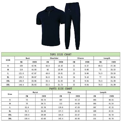 Men's 2 Piece Tracksuit Set Quarter Zip Casual Golf Jogging Suit Athletic Sports Sweatsuits Set