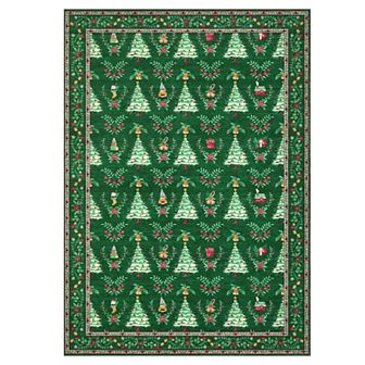Machine Washable Christmas Tree Area Rugs Christmas Holiday Indoor Carpet with Non-Slip Backing