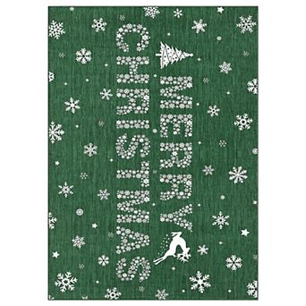 Christmas Rug Holiday Merry Christmas Non-Slip Doormat Runner Rug Decorative Xmas Kitchen Floor Mat