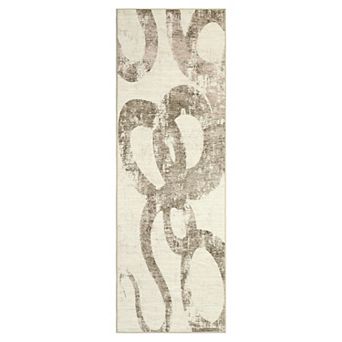 Abstract Machine Washable Non Slip Rug, Soft Low Pile Modern Snake Print Indoor Carpet