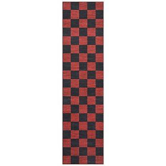 Christmas Washable Rugs for Living Room Modern Plaid Area Rug with Non Slip Backing