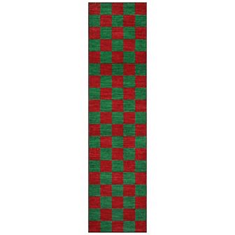 Christmas Washable Rugs for Living Room Modern Plaid Area Rug with Non Slip Backing