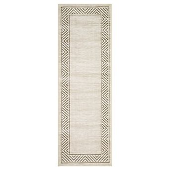 Garvee Minimalist Area Rug Modern Border Design Ultra Thin Washable Non Slip for Bedroom Kitchen