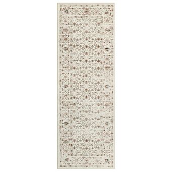 Garvee Vintage Floral Printed Area Rug Ultra Thin Machine Washable Non Slip Rug for Bedroom Kitchen