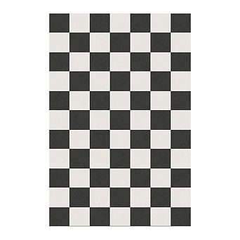 Garvee Modern Washable Geometric Area Rug Checkerboard Print Ultra Thin Non Slip Rug for Bedroom