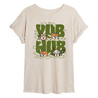 Juniors' Star Wars Ewok Yub Nub Oversized Tee