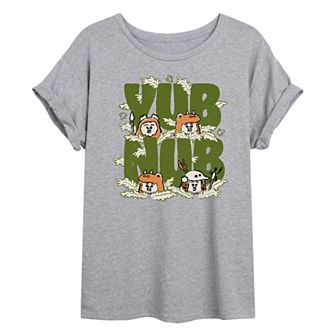 Juniors' Star Wars Ewok Yub Nub Oversized Tee