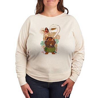 Plus Size Disney's Moana & Maui French Terry Long Sleeve Tee