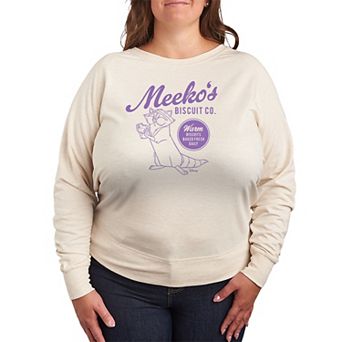 Plus Size Disney Pocahontas Meeko's Biscuit Co. French Terry Long Sleeve Tee