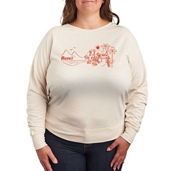 Plus Size Disney's Lilo & Stitch Hawaii French Terry Long Sleeve Tee