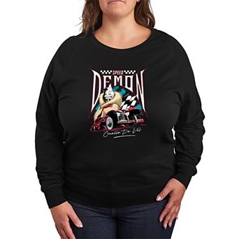 Plus Size Disney's Cruella De Vil Speed Demon French Terry Long Sleeve Tee