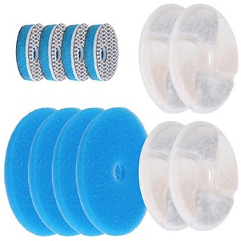 4 Pack Replacement Filters for GPCT4415 Pet Water Fountain Carbon, Ion Resin, Sponge, Cotton