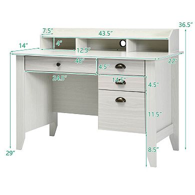 Costway Computer Desk office Desk PC Laptop Writing Table Workstation