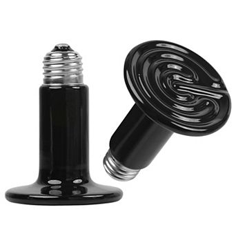 2 pc 150W Ceramic Heat Lamp Infrared No-Light Bulb for Reptile, Brooder, Incubator, Terrarium