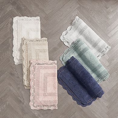 Laura Ashley Crochet 2-pc. Bath Rug Set