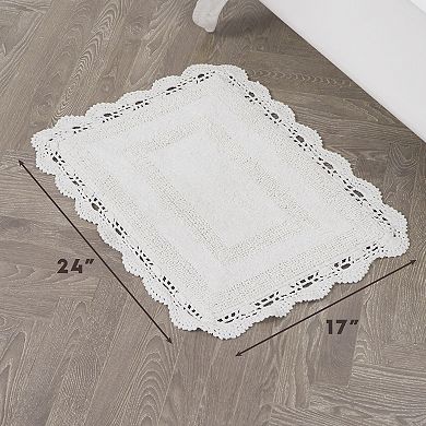 Laura Ashley Crochet 2-pc. Bath Rug Set