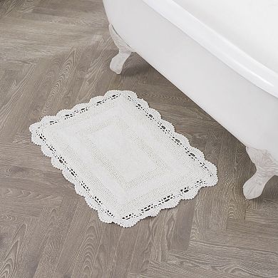 Laura Ashley Crochet 2-pc. Bath Rug Set