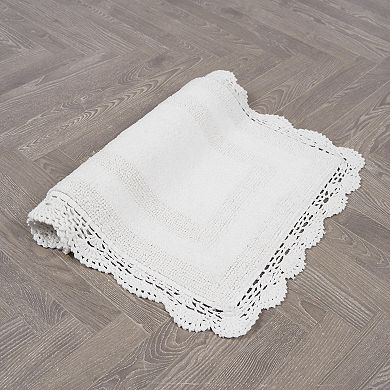 Laura Ashley Crochet 2-pc. Bath Rug Set