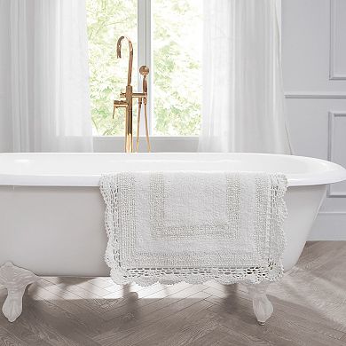 Laura Ashley Crochet 2-pc. Bath Rug Set