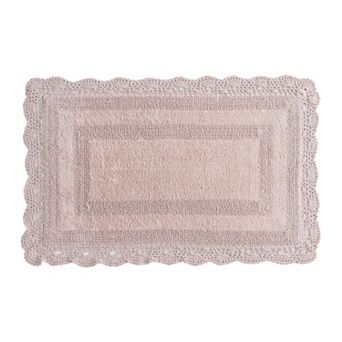 Laura Ashley Crochet 2 pc Bath Rug Set