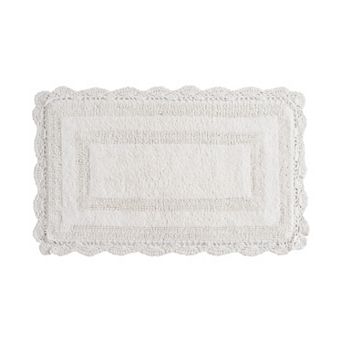 Laura Ashley Crochet 2 pc Bath Rug Set