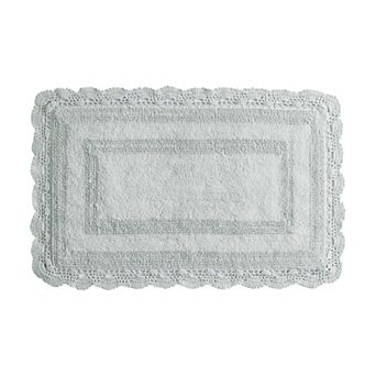 Laura Ashley Crochet 2 pc Bath Rug Set
